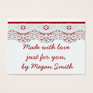 Homemade Gift enclosure tags vintage retro look
