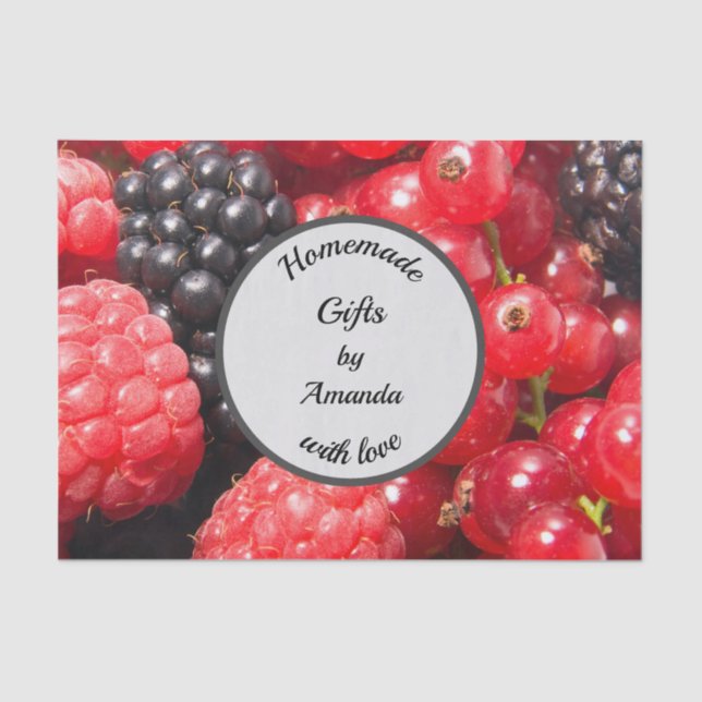 Homemade gifts with love customizable photo tissue paper (Front)