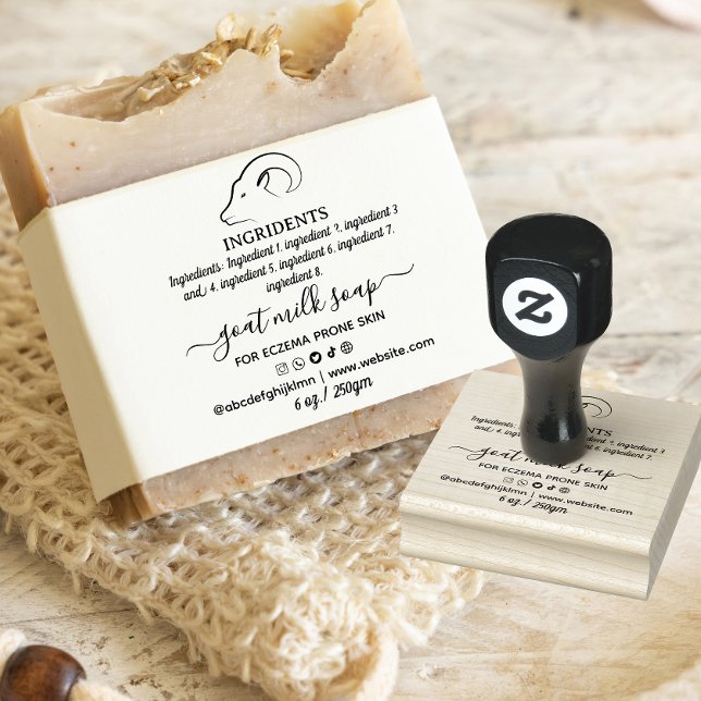  Homemade Goat's milk Soap Label  Rubber Stamp (Creator Uploaded)