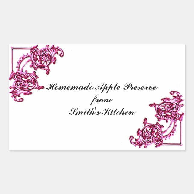 Homemade goods label template - stickers (Front)