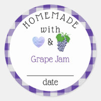 Homemade Grape Jam Jelly Gingham