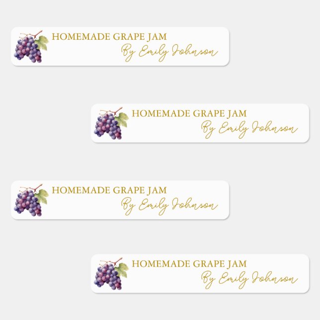 Homemade Grape Jam Thin Label (Group)