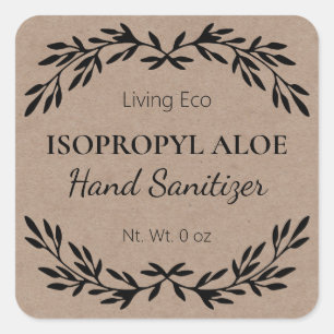 Homemade Hand Sanitizer Kraft Labels