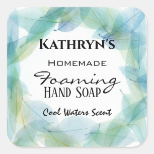 Homemade Hand Soap Personalized Square Sticker