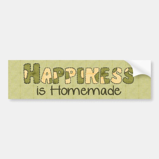 Homemade Happiness Bumper Sticker (Front)