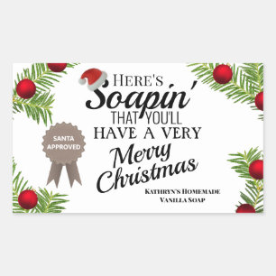 Homemade Holiday Soap Personalized Sticker