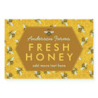 Homemade Honey Jar Labels | Bees Honeycomb Custom