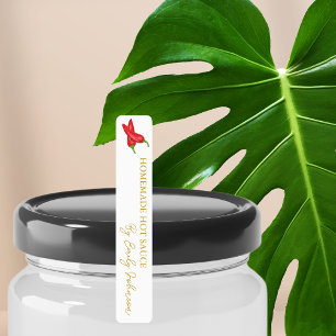 Homemade Hot Chili Sauce Thin Label