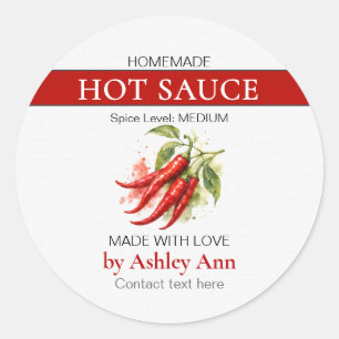 Homemade Hot Sauce Bottle Labels / Stickers