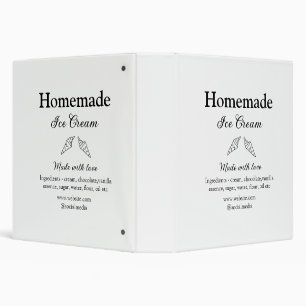 Homemade ice cream add ingredients made with love  binder