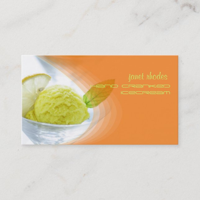 Homemade icecream shop business card (Front)
