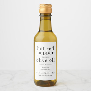 Homemade Infused Olive Oil Label - Two Lines