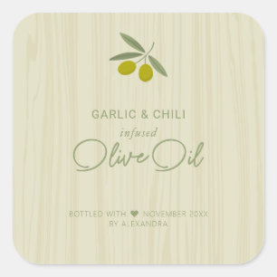 Homemade Infused Olive Oil  Square Sticker