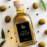 Homemade Infused Olive Oil Wine Label<br><div class="desc">Homemade infused olive oil is the perfect homemade gift for co-workers,  friends,  and neighbours. 
Add this modern custom label to any bottle and your olive oil is ready for gift giving.</div>