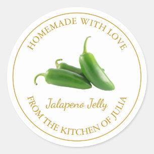Homemade Jalapeno Jelly Label   White