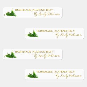 Homemade Jalapeno Jelly Thin Label
