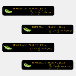 Homemade Jalapeno Jelly Thin Label