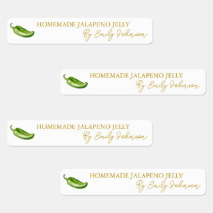Homemade Jalapeno Jelly Thin Label