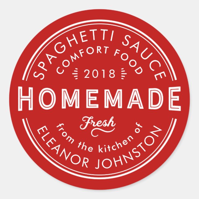 Homemade Jam / Jelly / Sauces Kitchen Label (Front)