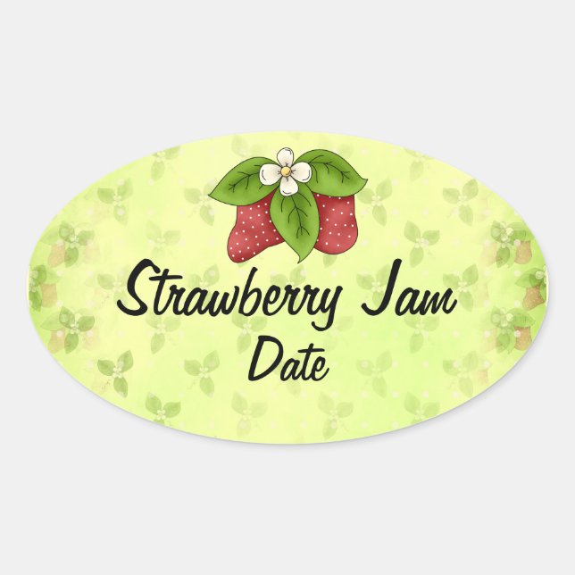 Homemade Jam Lables Oval Sticker (Front)