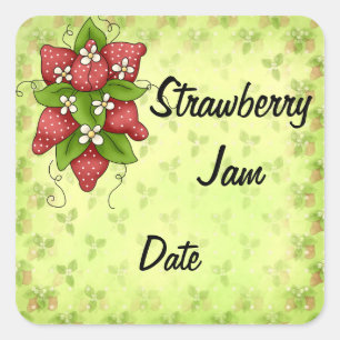 Homemade Jam Lables Square Sticker