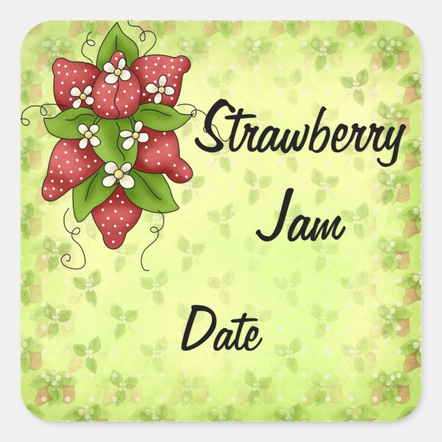 Homemade Jam Lables Square Sticker (Front)