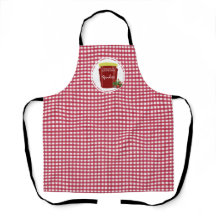 Homemade Jam Red and White Gingham Editable