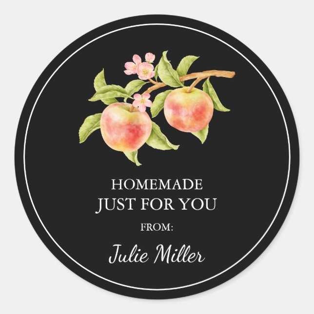Homemade just for you apple label (Front)