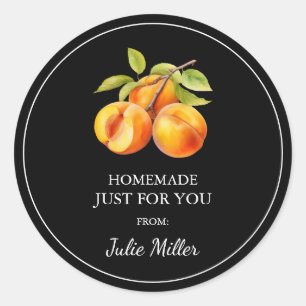Homemade just for you apricot label