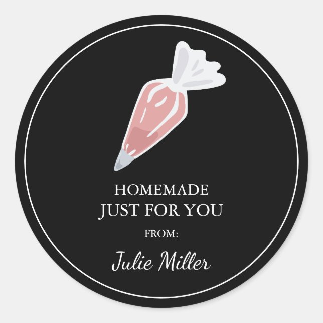 Homemade just for you baking label (Front)