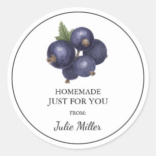 Homemade just for you blackcurrant label