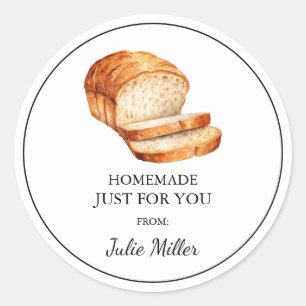 Homemade just for you bread label