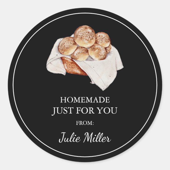 Homemade just for you bread label (Front)