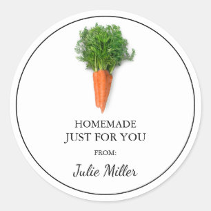 Homemade just for you carrot label