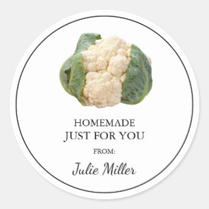 Homemade just for you cauliflower label