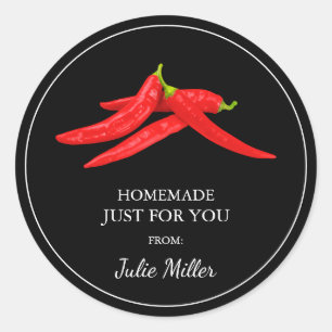 Homemade just for you chili label