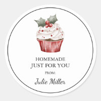 Homemade just for you christmas cake label