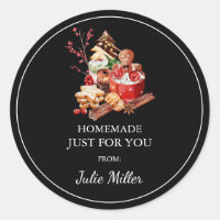 Homemade just for you christmas treats label