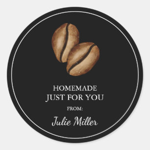 Homemade just for you coffee label