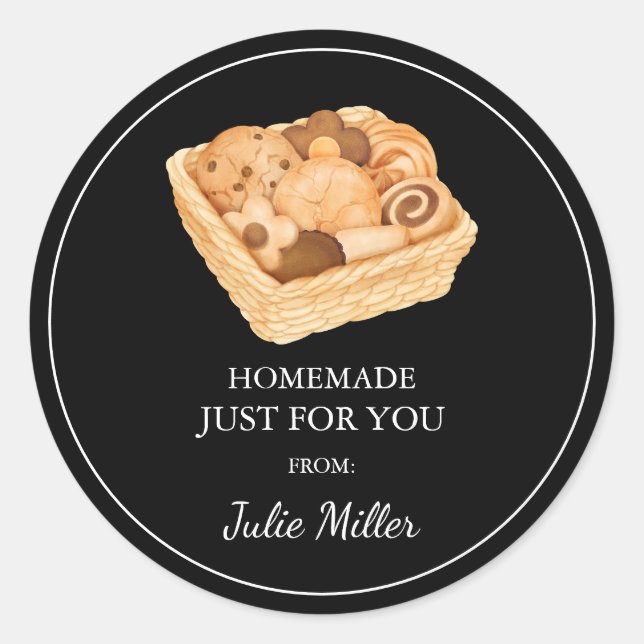 Homemade just for you cookies label (Front)
