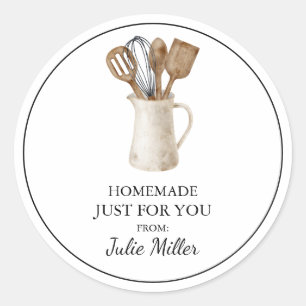 Homemade just for you cooking and baking label