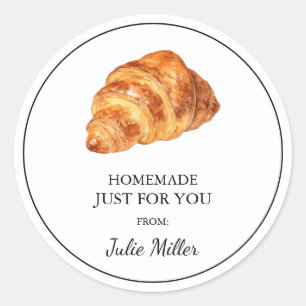 Homemade just for you croissant label