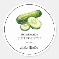 Homemade just for you cucumber label