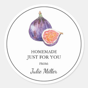 Homemade just for you fig label