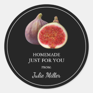 Homemade just for you fig label