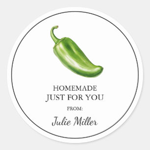 Homemade just for you jalapeno label