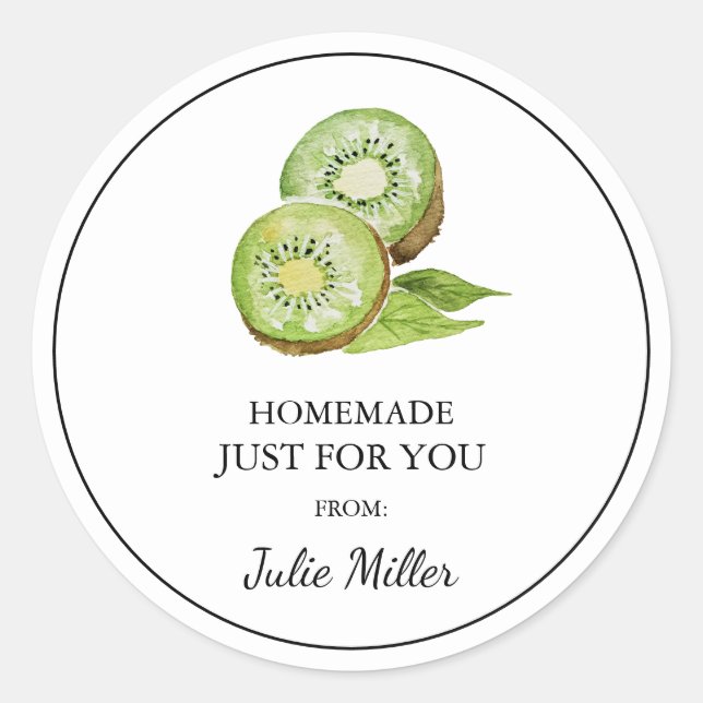 Homemade just for you kiwi label (Front)