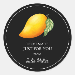 Homemade just for you mango label
