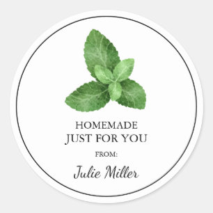 Homemade just for you mint label