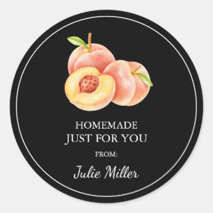 Homemade just for you peach label